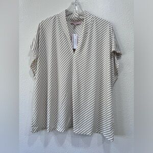 Philosophy Woman Republic clothing Striped V-Neck Women Blouse NWT